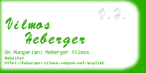 vilmos heberger business card